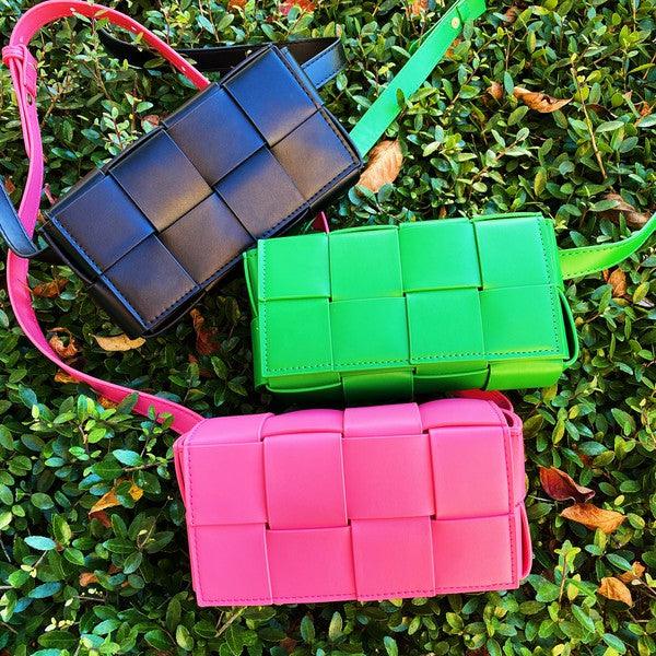 Candy Cube Woven Sling Bag - Ash Boutique