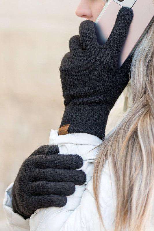 CC Cashmere Blend Touch Gloves - Ash Boutique