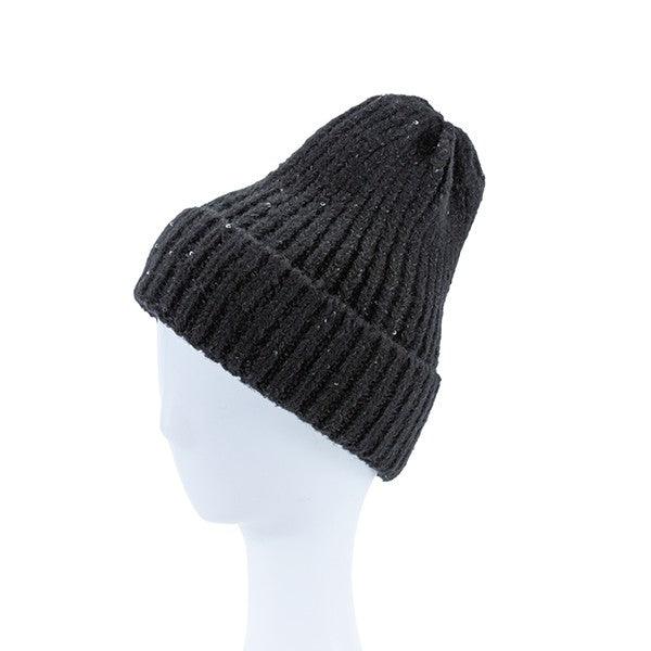 KNITTED SEQUIN BEANIE - Ash Boutique