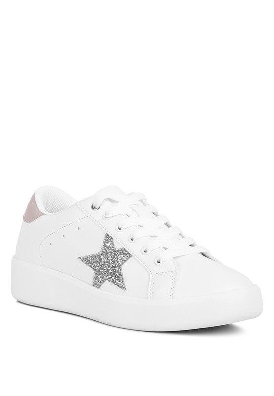 Starry Glitter Star Detail Sneakers - Ash Boutique