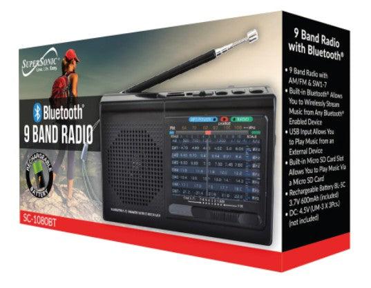 Supersonic 9 Band Radio With Bluetooth - Ash Boutique