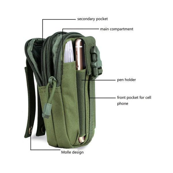 Tactical MOLLE Military Pouch Waist Bag - Ash Boutique