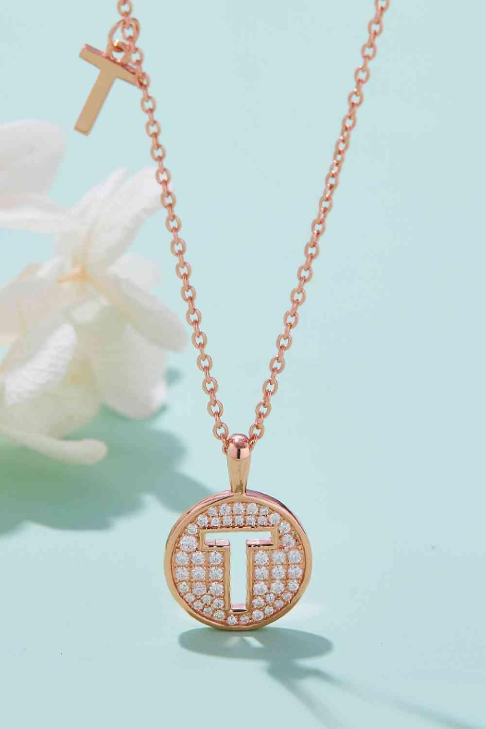 Adored Moissanite K to T Pendant Necklace - Ash Boutique