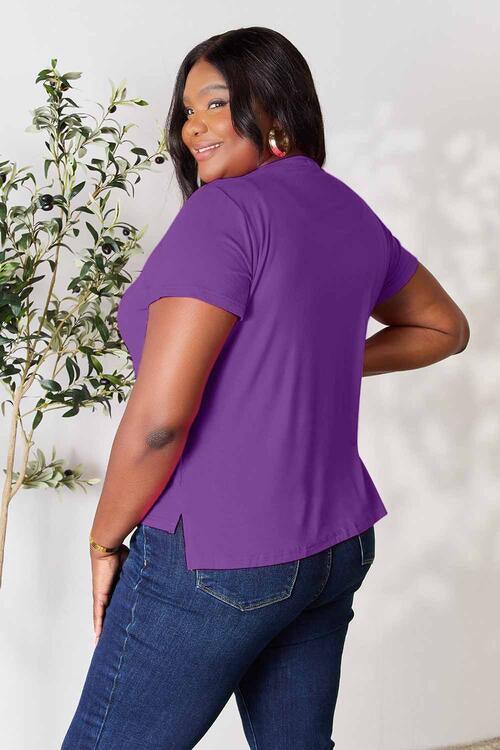Basic Bae Full Size Round Neck Short Sleeve T-Shirt - Ash Boutique