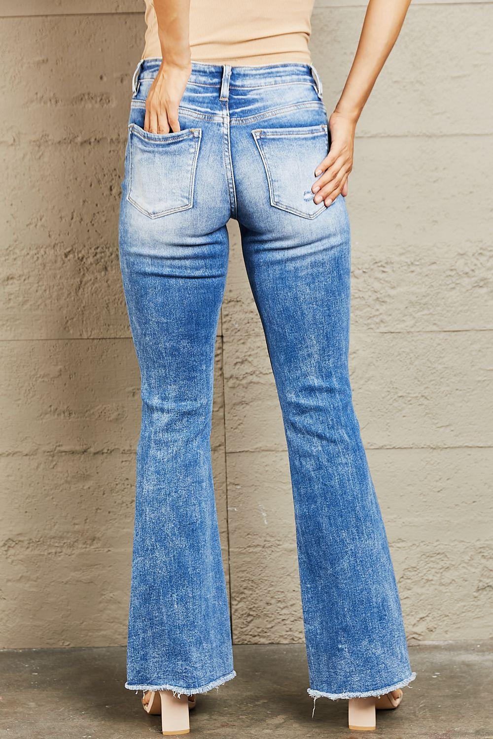 BAYEAS Izzie Mid Rise Bootcut Jeans - Ash Boutique