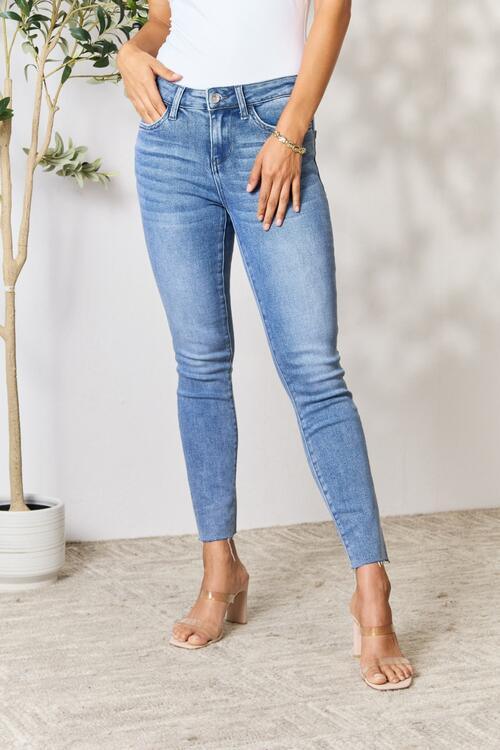 BAYEAS Raw Hem Skinny Jeans - Ash Boutique