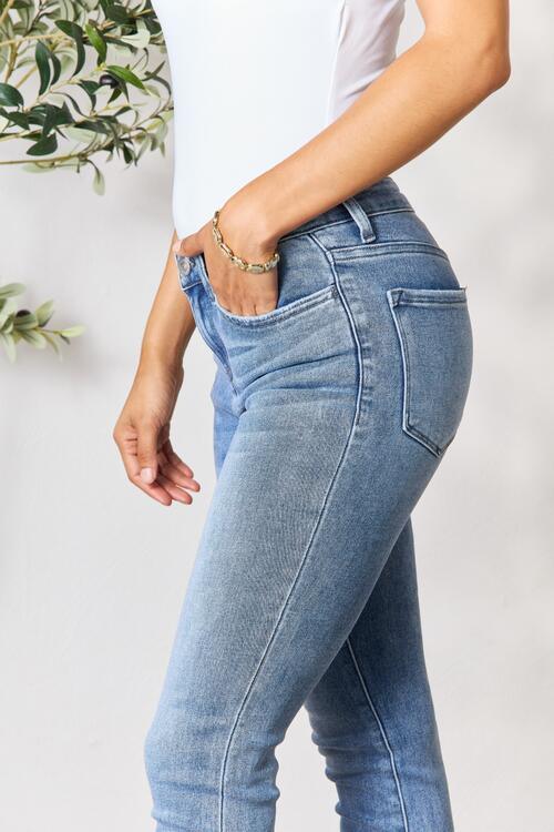 BAYEAS Raw Hem Skinny Jeans - Ash Boutique