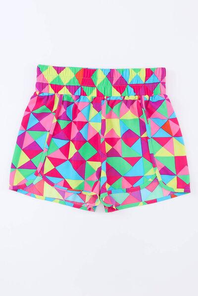 Color Block Elastic Waist Shorts - Ash Boutique