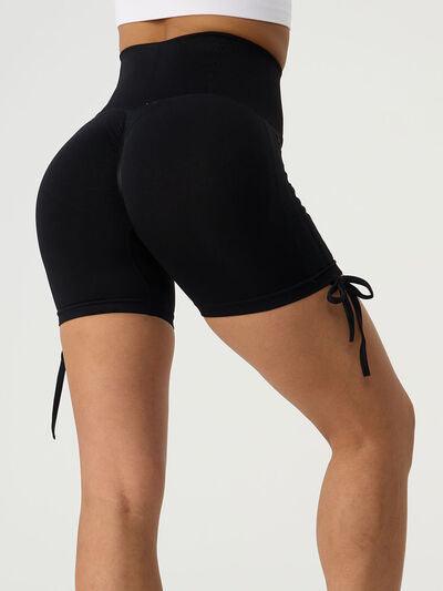 Drawstring High Waist Active Shorts - Ash Boutique
