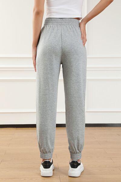 Elastic Waist Pocketed Joggers - Ash Boutique