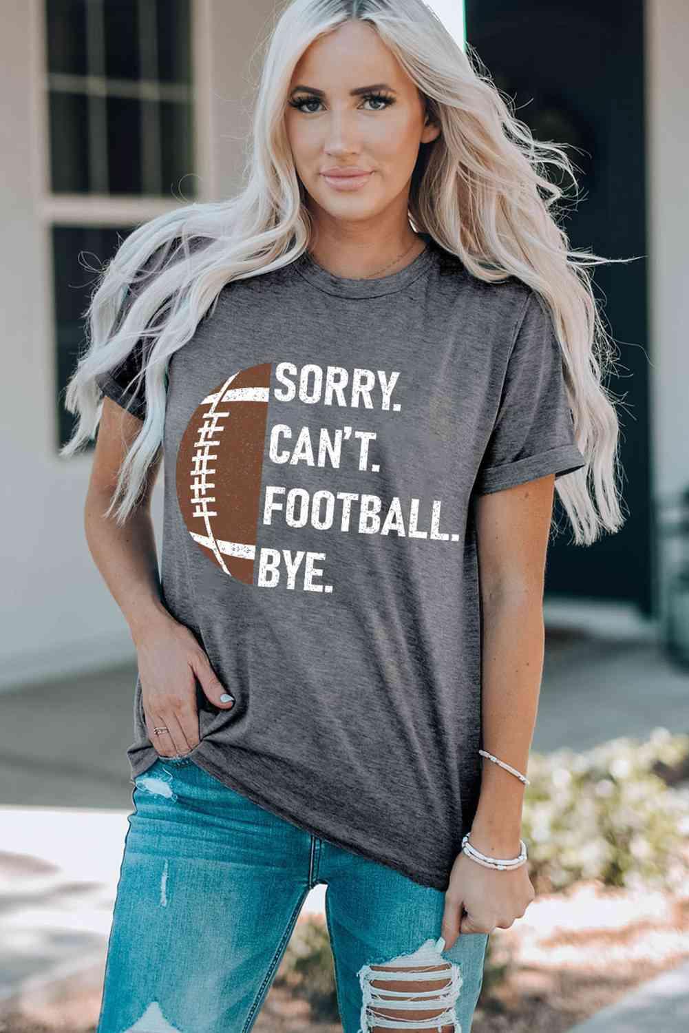 Football Graphic Short Sleeve T-Shirt - Ash Boutique