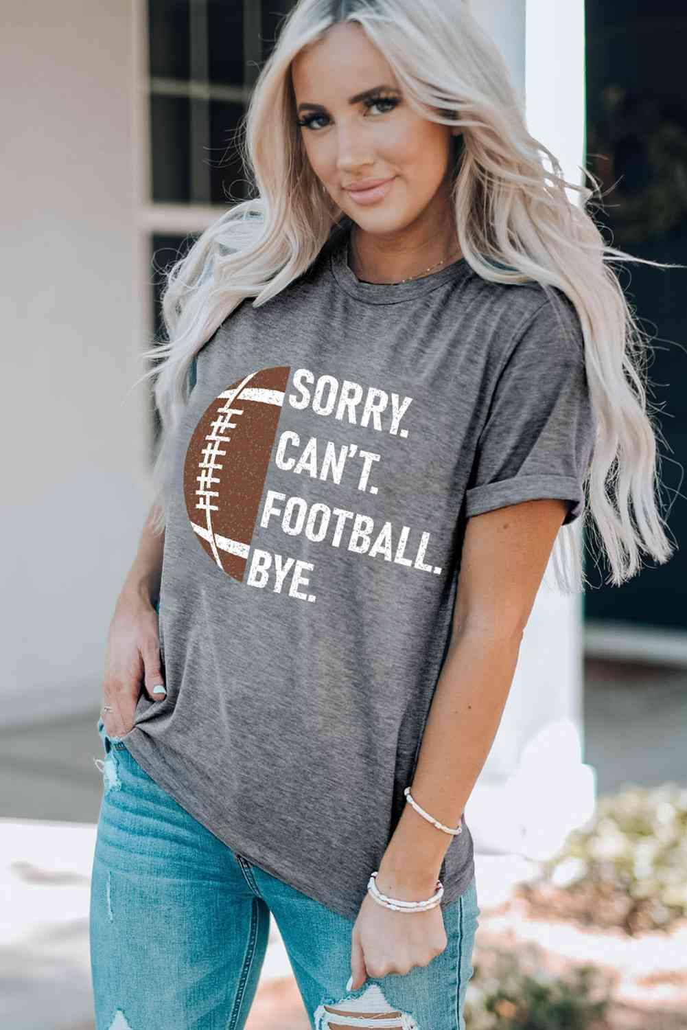 Football Graphic Short Sleeve T-Shirt - Ash Boutique