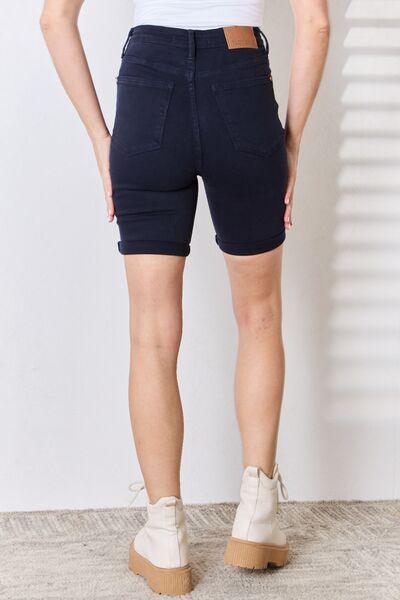 Judy Blue Full Size High Waist Tummy Control Bermuda Shorts - Ash Boutique