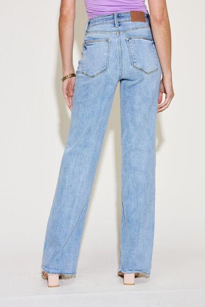 Judy Blue Full Size V Front Waistband Straight Jeans - Ash Boutique