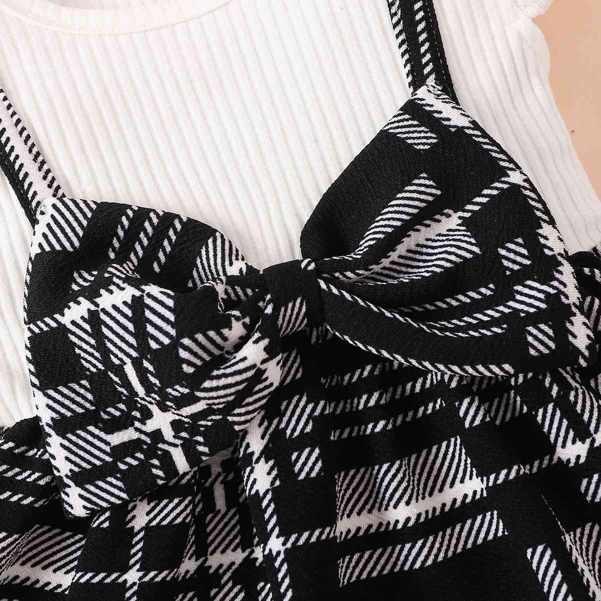 Plaid Print Bow Detail Dress - Ash Boutique