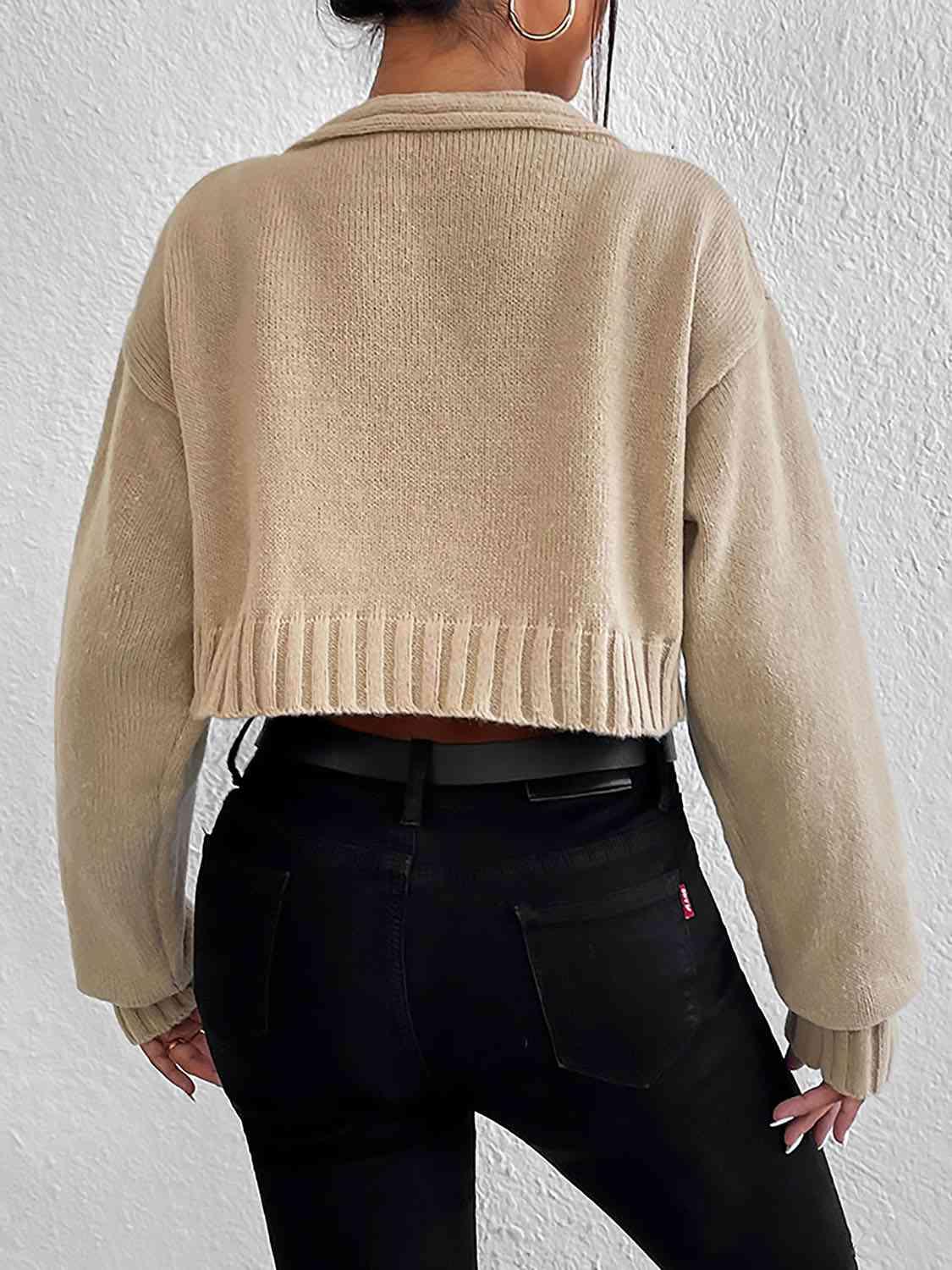 Plain Sweater Cami and Cardigan Set - Ash Boutique