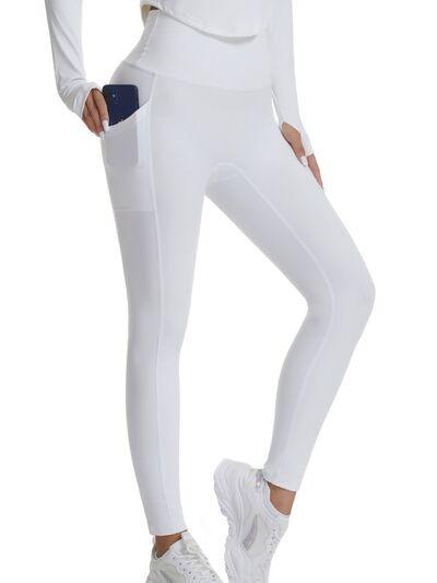 Pocketed High Waist Active Pants - Ash Boutique