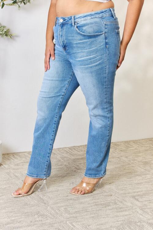 RISEN Full Size Mid Rise Skinny Jeans - Ash Boutique