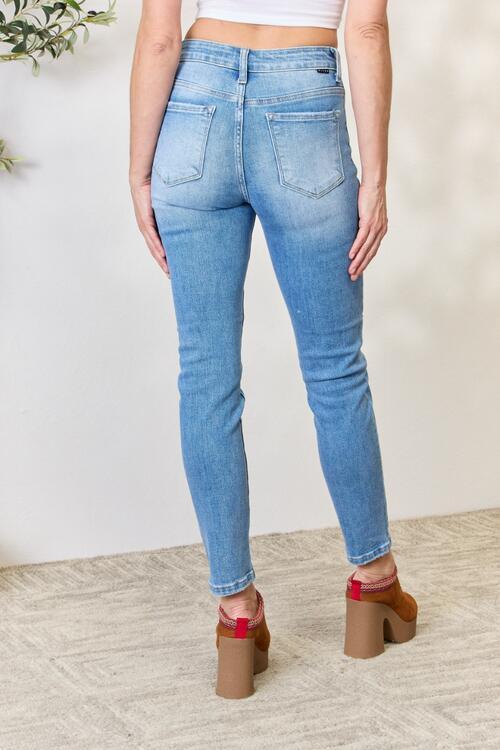 RISEN Full Size Mid Rise Skinny Jeans - Ash Boutique