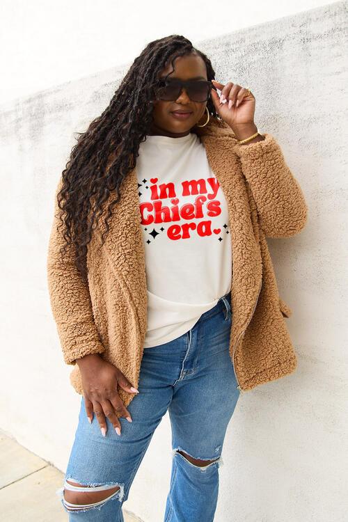 Simply Love Full Size IN MY CHIEFS ERA Short Sleeve T-Shirt - Ash Boutique
