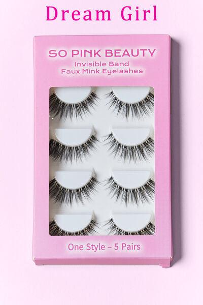 SO PINK BEAUTY Faux Mink Eyelashes 5 Pairs - Ash Boutique