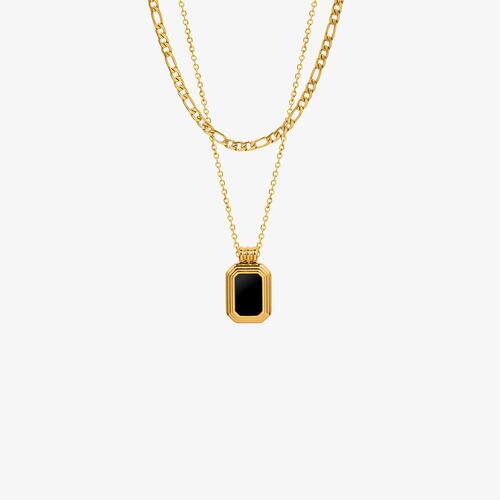 Titanium Steel Gold-Plated Pendant Necklace - Ash Boutique