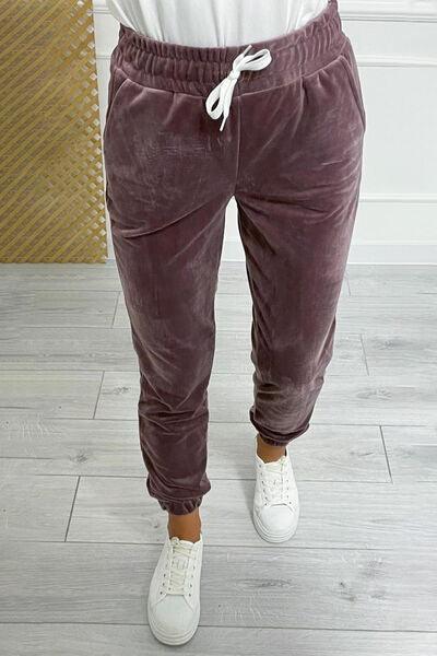 Wide Waistband Drawstring Cropped Joggers - Ash Boutique